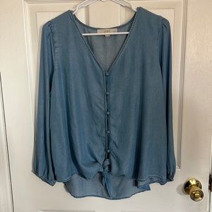 Loft petite Chambray Top